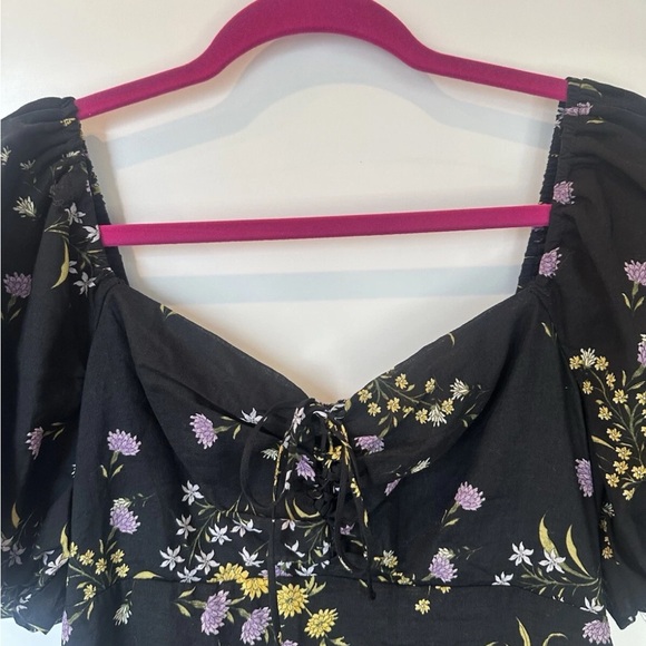 NWT Steve Madden Floral Black Dress Sz S - Picture 2 of 9